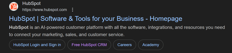 HubSpot sponsored ad